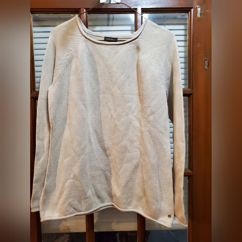 NWOT Eddie Bauer Taupe Sweater. Medium.